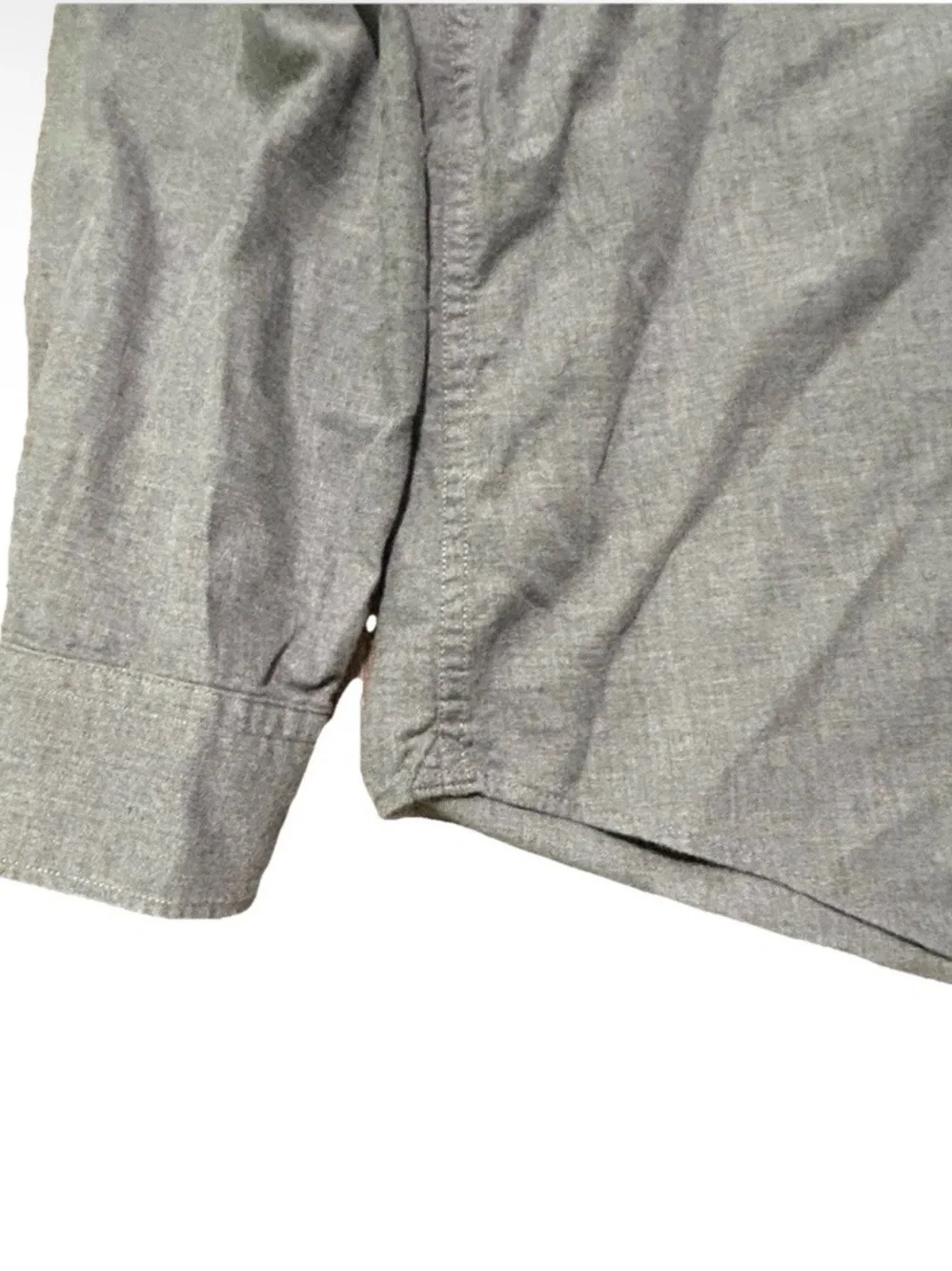 Men’s Banana Republic Luxe Flannel Slim Fit Grey Shirt Size XL